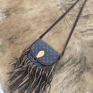 Brown Fringe Crossbody Bag
